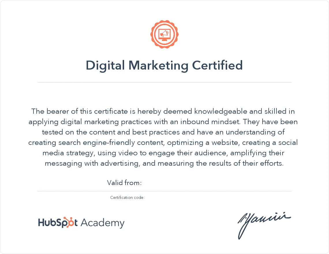 certificate-hubspot